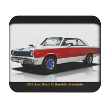 Legendary 1969 Amc Hurst Sc Rambler Scrambler Mousepad - Classic Muscle Car