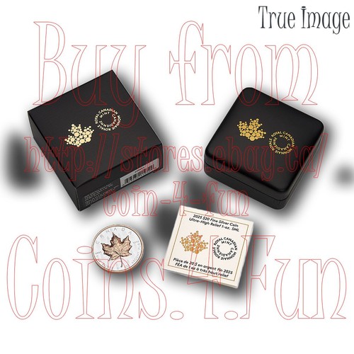 2025 Ultra-High Relief Silver Maple Leaf Canada UHR SML $20 1 oz. Proof Coin - Picture 3 of 5