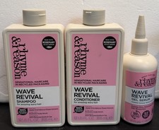 Rhyme  Reason Wave Revival 12oz Conditioner, 12oz Shampoo, 6.7oz Gel Serum Set 