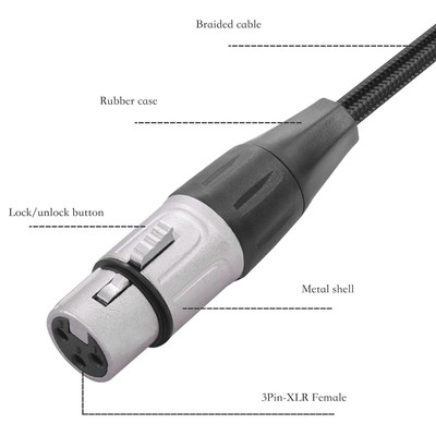 1/8 Zoll Auf XLR-Buchse Kabel Symmetrisches 3 5-mm-Stereo-Mini-Jack-auf-XLR DON