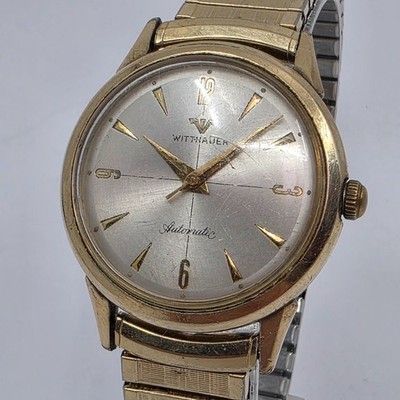 Vintage Longines Wittnauer Automatic Crosshair Dial Mens Watch 34mm