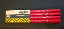 Vintage Eagle Alpha 245 ChemiSealed Thick Black 12 Pencils USA