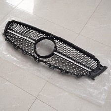 FOR MERCEDES E CLASS W213 C238 FRONT GRILLE DIAMOND STYLE BLACK CHROME 2016-2020