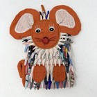 Kitchen Mouse Oven Mitt Fabric Art 100% Cotton Vintage Thailand Quilt Scrap