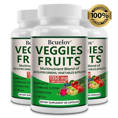 120Pcs Fruits and Veggies Supplement Balance of Daily Nature Fruits & Vegetables