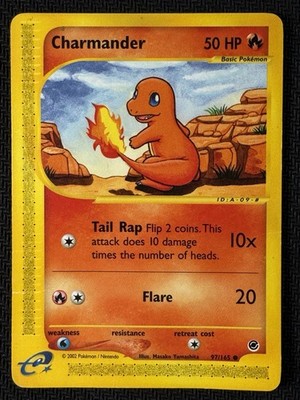 Pokemon TCG - Charmander - Expedition Base Set e-Reader - Regular Common  - MP