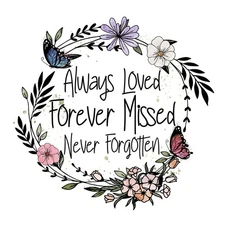 Always Loved Grief Memorial Sticker Labels (6) Card Gift Craft Paper Journal