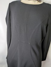 BNWT LADIES SISLEY ITALIAN SMART BLACK DRESS SIZE L - WORK DRESS BUSINESS DRESS