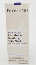 Perricone MD Acne Relief Calming Soothing Clay Mask Salicylic Acid 2% 2oz FRESH!