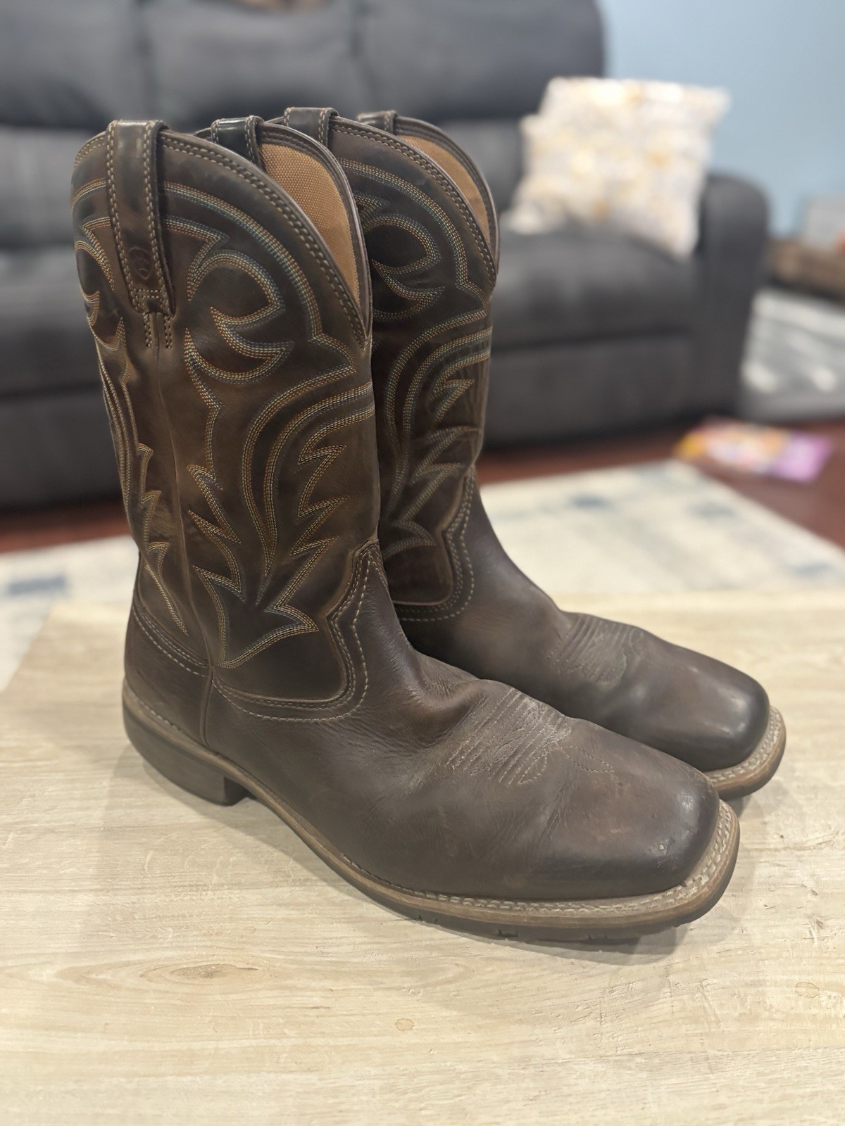 &rsquo;s Sport Western Boot Square Toe Brown 10014067 Size 15d