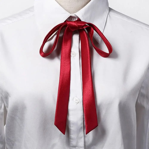 Cravatta fiocco raso vintage moda sottile elegante fantasia cravatta nodo camicia accessorio JK - Foto 35 di 53