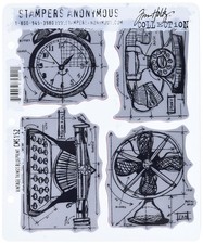 Stampers Anonymous Tim Holtz Cling Rubber Stamp Set, 7 by 9.65 x 7.5 inches