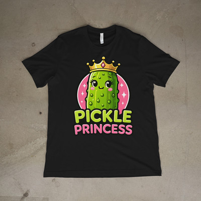 Pickle Princess Funny Pickle Cucumber design Unisex T-Shirt