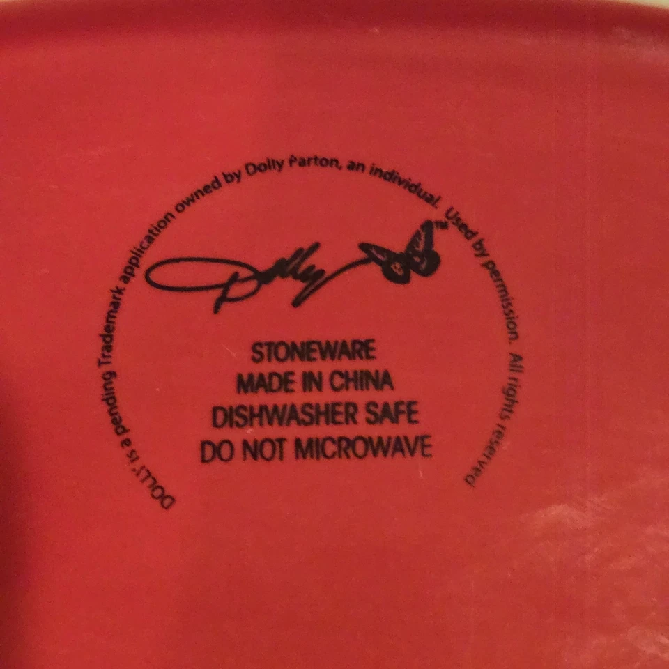 Dolly Parton Red Poppy Farmhouse Stoneware Butter Dish - Image 3 of 4