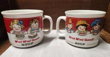Vintage Campbell's Soup Mugs Bowls M'm M'm Good Soup 1991 / 93 Westwood Set Of 2
