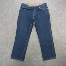 Duluth Trading Co Jeans Mens 40x32 Blue Denim 100% Cotton Straight Leg Workwear