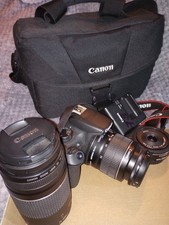 Canon EOS Rebel T5 18.0MP DSLR EFs24mm, 18-55mm  75-300 Lenses, Bag, Charger