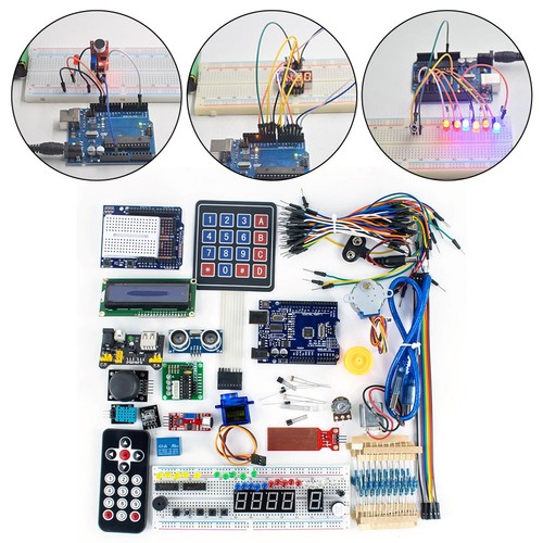 Pour Arduino R3 Kit de Démarrage Complet avec Alimentation et 60+ Composants - Picture 2 of 3