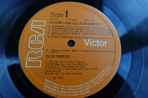 Elvis Presley ELVIS COUNTRY I'm 10,000 Years Old 1971 UK  1st W/ Picture N MINT