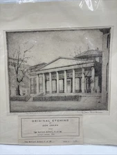 Don Swann Limited Edition Original Etching: The Medical School, U of MD A-38/300
