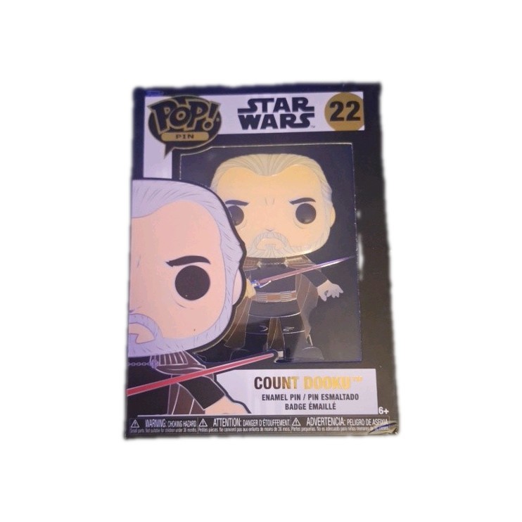 FUNKO POP! PIN: Star Wars Count Dooku Enamel Pin #22 New In Sealed Box