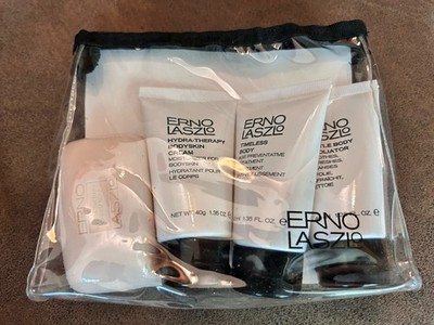 Erno Laszlo Body Care Gift Set 4 Travel Pouch Cream Soap Exfoliator Moisturizer