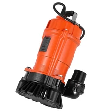 Uimoso 1/2 HP Submersible Pump for Trash and Sewage, 2000 GPH, 39 ft, Cast Iron