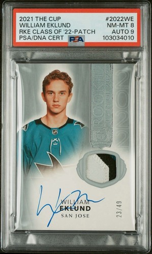 William Eklund Signed 2021 The Cup Rookie Class Of 22 Patch 8/9 POP 1 - Picture 1 of 3