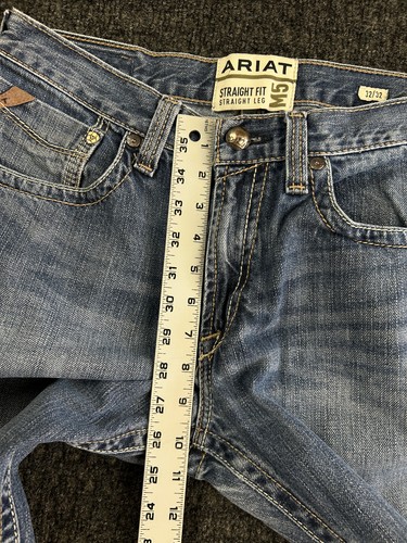 Ariat Jeans Mens M5 Straight Fit Leg 32 x 32 Denim Distressed Cowboy Western - Picture 12 of 15