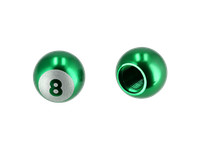 "Set: 2X Ventilkappe \"Eightball\", GrüN Eloxiert"