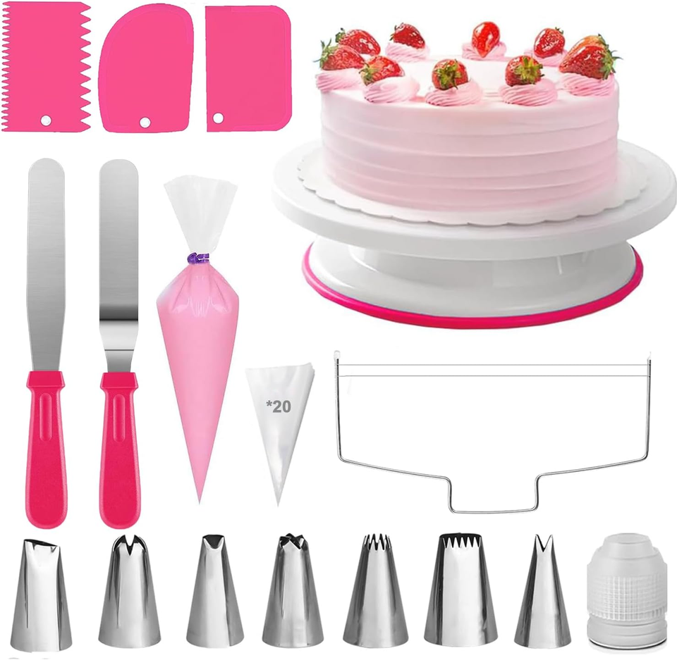 Cake Decorating Kit,35Pcs Cake Decorating Supplies with Cake Turntable
