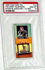 1965 PSA 10 FINE FARE TEA *RARE* ALEXANDER GRAHAM BELL Only 3 ((1ST TELEPHONE))