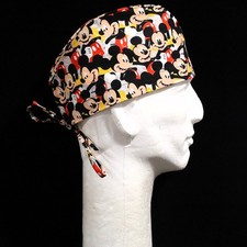 Mickey All Over in Black Theme Scrub Hat