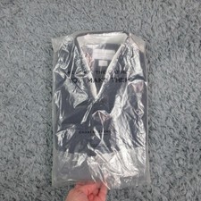 Charles Tyrwhitt Shirt Mens 17 34/35 Navy Non-Iron Twill Slim Fit Dress NWT