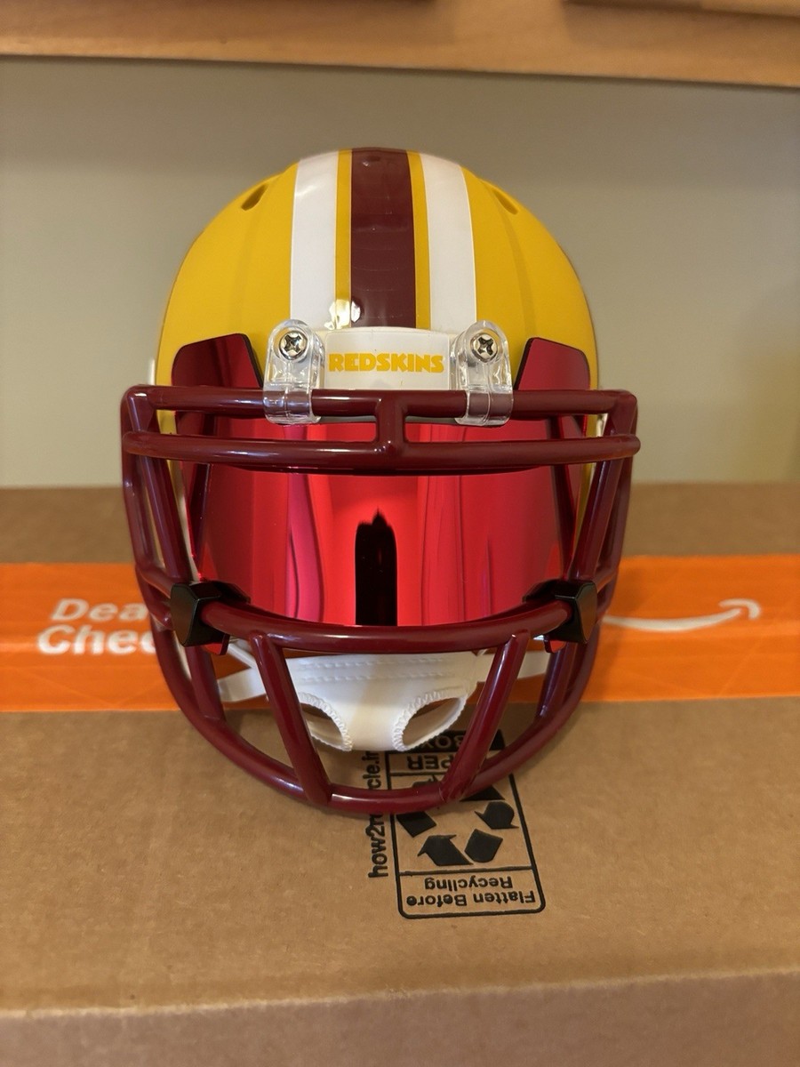 Washington Redskins Custom Matte Yellow Mini Football Helmet