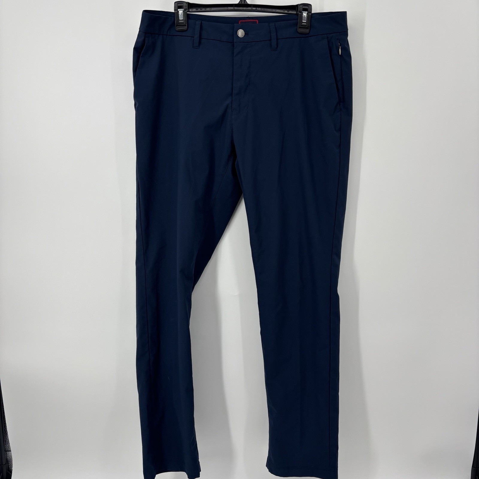 Untuckit Chancellor Pants Men’s Size 36x32 Navy Blue Chino Stretch Straight Fit