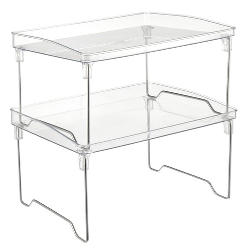 Organizador de estante para especias de 2 piezas, estante organizador de gabinete, mostrador de cocina apilable...