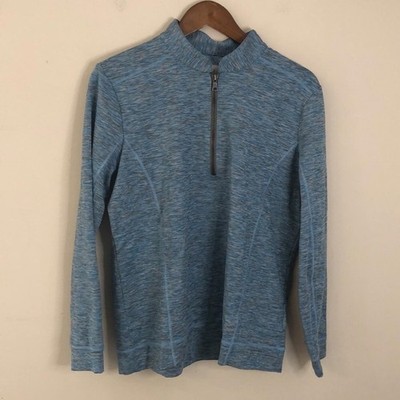 EP Pro Tour Tech Performance Jacket heather blue black hues zips long sleeve XL