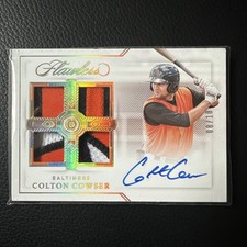 2022 PANINI FLAWLESS COLTON COWSER ROOKIE QUAD PATCH AUTO 8/10 QPA-CC