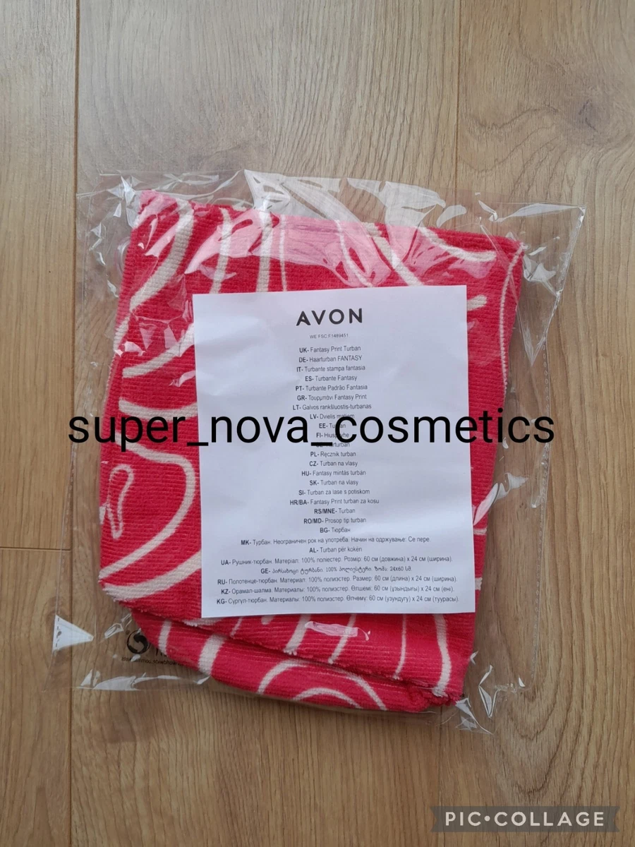 AVON NEW PINK WIGGLE PATTERN PINK HAIR TURBAN NEW IN PACK E eBay
