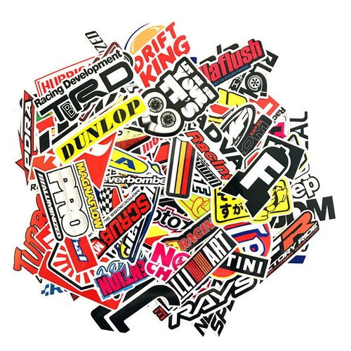 100 Rally Sticker Pack Decal Car Motorcycle Racing Motocross ATV Helmet Bike BMX - Picture 8 of 12