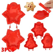 Christmas Plastic Mini Pie Maker Pocket Pie Mold Pie-Crust Mold Dough Press Tool