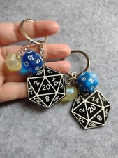 For fan of D & D Game Flat Double Sided Dice, 3d Dice & Heart(Lights In Dark)