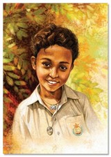 Portrait BOY in a pioneer camp ART Sytaya NEW Russia modern Postcard