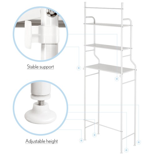 3 Ablage Toilettenregal Waschmaschinenregal Badezimmer Bad Regal 165x55x26cm - Bild 6 von 22