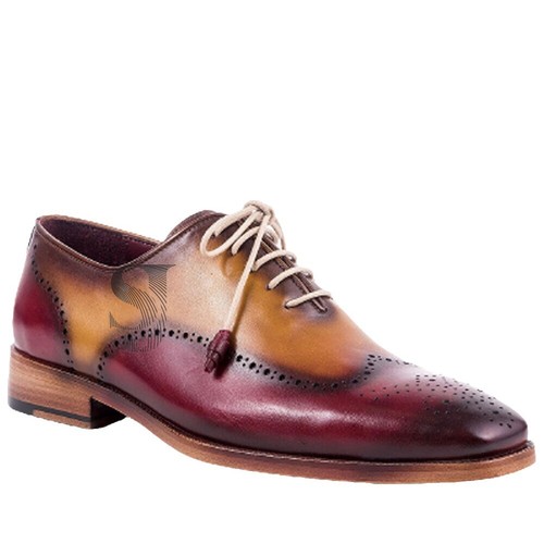 Men\'s Suede Leather Shoes Lace Up Casual Oxford Shoes Camel Size 7.5 61MfQoE5UKL.jpg_BO30,255,255,  main image 3