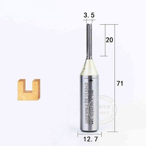 1/4" 1/2" Shank Straight 2 Flute Carbide Tipped TCT Flush Trim Router Cutter Bit - Picture 60 of 83