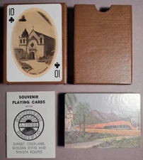 1943 SP Southern Pacific Lines Souvenir Views Playing Card Deck Sealed D4-5