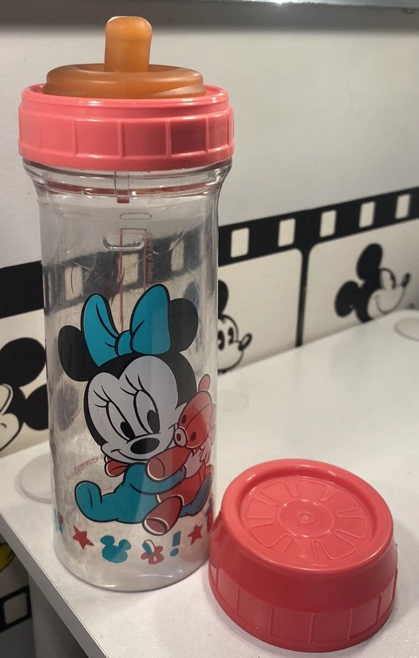 Vintage Evenflo Disney Babies Drop In Nurser Minnie Mouse Baby Bottle 8oz RARE🎀 - Image 4 of 4