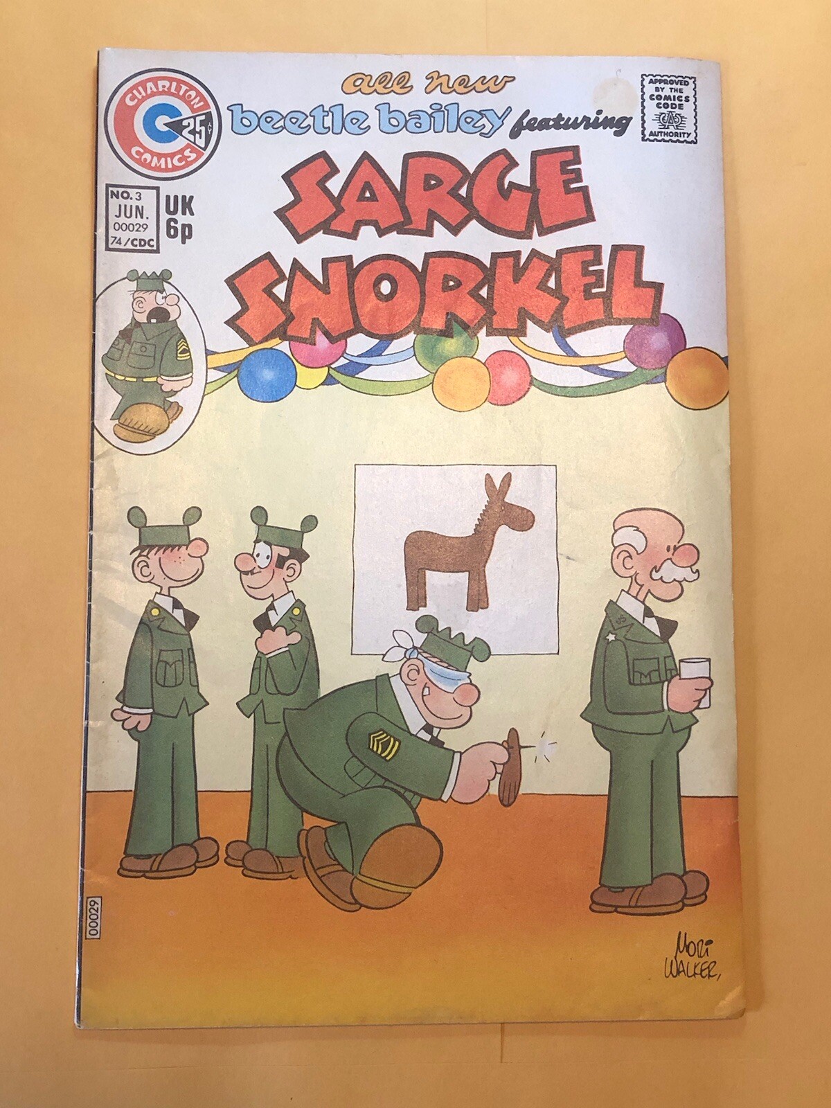 Beetle Bailey Featuring Sarge Snorkel Comic #3 (1974, Charlton Comics)